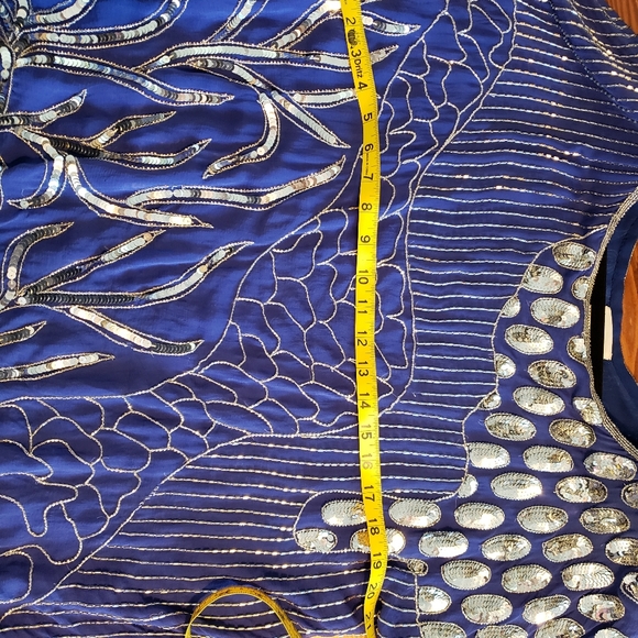 Vintage Neiman Marcus silk sequin beaded blouse - Picture 12 of 13